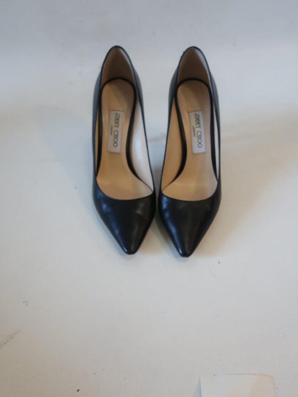 Women Jimmy Choo Black Leather High Heel Pumps 38 1/2 EU/US 8.5 - Picture 8 of 8